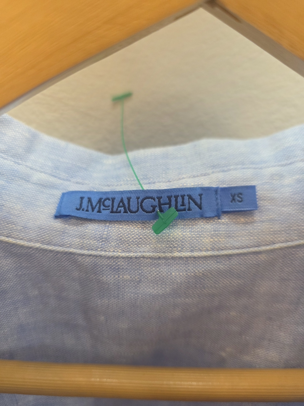 J. McLaughlin Light Coastal Blue Wellesley Linen Midi Shirt Dress XS - Picture 3 of 10